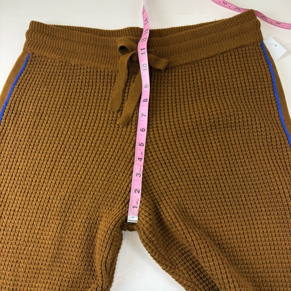 Spiritual Gangster Waffle Jogger Pants Womens Large Brown Knit High Rise - Picture 11 of 13